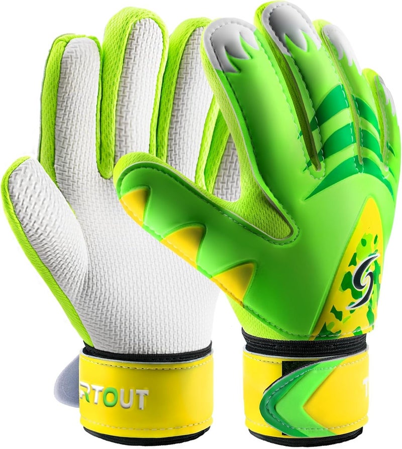 Sportout Kids Goalkeeper Gloves, Soccer Goalie Gloves with Double Wrist Protection and Non-Slip Wear Resistant Latex Material to Prevent Injuries - Image 1